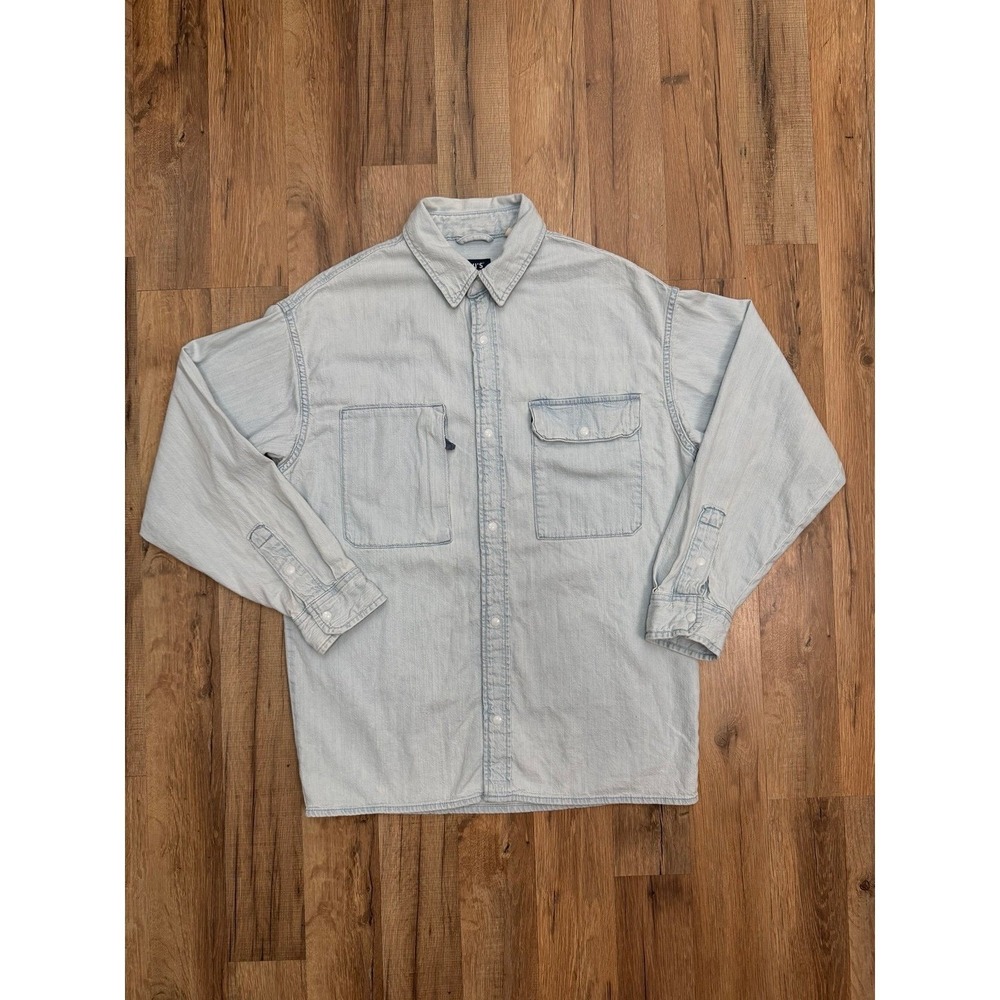 Levi's Made & Crafted Chambray Button Shirt Light… - image 2